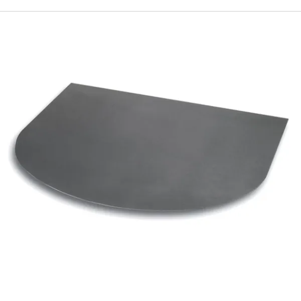 Plaque de sol protection poêle acier gris anthracite demi-lune 900x800mm épaisseur 2,5mm