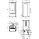 Plan technique et dimensions du poêle à granulés Extraflame Teorema Plus 5.0 de 12 kW