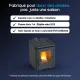 Poêle à granulés PEGGY CX 6 Kw anthracite avec foyer étanche et flamme verte 7 étoiles