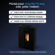 Poêle à granulés Linea VZ Cross 10 noir design extra plat 10 kW avec flamme visible certification Flamme Verte
