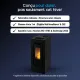 Poêle à granulés Maxifree noir 12 kW design moderne avec flamme visible et structure acier robuste