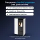 Poêle à granulés Eva Calor Pia 11 kW design ultra plat blanc et noir avec vitre Punto Fuoco