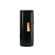 Poêle à granulés Pamela Crystal noir 8 kW design cylindrique avec hublot flamme rectangulaire