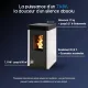 Caractéristiques du poêle à granulés étanche Marina 6 blanc de 7 kW