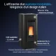 Caractéristiques du poêle à granulés Klaudia Plus 5.0 noir de 8 kW