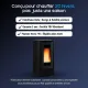 Poêle à granulés Teorema noir certifié TÜV Rheinland et Flamme Verte 7 étoiles
