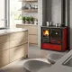 Cuisinière à bois Rosa 5.0 installation cuisine moderne bois clair