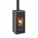 Poêle à bois raccordable Asia 5.0 7 kW en pierre vue de face