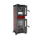 Poêle à bois avec four Gemma Forno.165 Ceramica 7,3 kW avec portes ouvertes