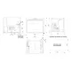 Dimensions insert à granulés Firebox Linea VZ 10 kW 68 x 51 x 59 cm