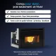 Avantages de l’insert cheminée à granulés Comfort P85 avec porte et foyer en fonte