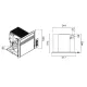 Schéma technique avec dimensions de l’insert à granulés Prezzemolo 7,5 kW