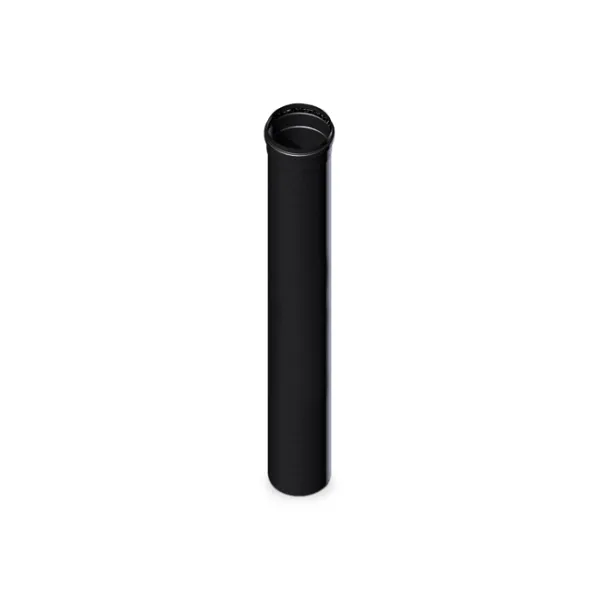 Tuyau de conduit droit noir 1 mètre diamètre 80 mm en acier peint pour système de chauffage