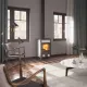Poêle À Bois Rossella R1.16 Ceramica 9 kW Installé Dans Un Intérieur Moderne
