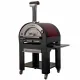 Four à bois pour pizza Arde Medium rouge avec chariot mobile et tablette latérale