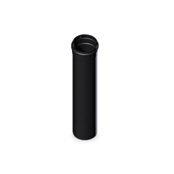 Tuyau de conduit droit en acier peint noir, diamètre 80 mm, longueur 250 mm pour système de chauffage