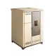 Cuisinière À Pellets Lea 7,2 kW Beige Compacte Vue 3/4