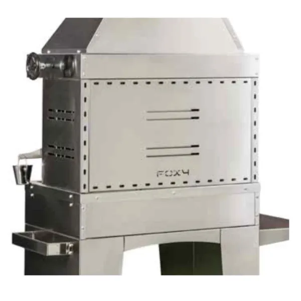 Barbecue au charbon inox Foxy avec grille réglable et hotte en inox