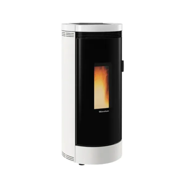 Poêle à granulés Debby Evo 9 kW blanc sur fond blanc