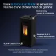 Caractéristiques du poêle à pellets étanche Maxifree Linea VZ noir de 10 kW