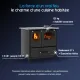 Caractéristiques de la cuisinière à bois en fonte Family noire de 7,5 kW