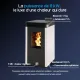 Caractéristiques du poêle à granulés étanche Marina 8 blanc de 7,4 kW