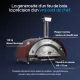 Caractéristiques du four à pizza au bois Arde Maxi finition rouge