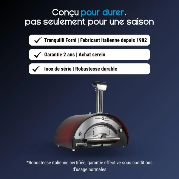 Avantages du four à pizza au bois Arde Maxi finition rouge