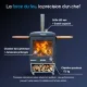 Présentation du barbecue à bois Hestia 600 avec grille de 600 mm, chambre à bois généreuse et châssis robuste