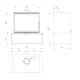 Schéma technique avec dimensions du poêle à bois Modèle D 10,8 kW Linea VZ