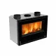 Insert à bois INSERTO 80 CRYSTAL EVO.16 7,4 kW avec grande vitre et feu apparent