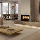 Insert à bois INSERTO 80 H49 LEAN 9,5 kW avec vitre panoramique et feu apparent