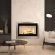 Insert à bois MONOBLOCCO 90PA.16 12,9 kW avec grande vitre panoramique et feu apparent