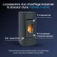 Caractéristiques du poêle à granulés étanche Angelica Evo 8 kW noir