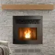 Insert à pellets Davide 9,5 kW encastré dans une cheminée moderne