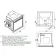 Schéma technique avec dimensions de l’insert à granulés Davide 9,5 kW