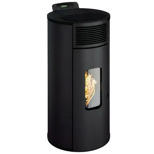 Poêle à pellets Lorena 9 kW noir sur fond blanc