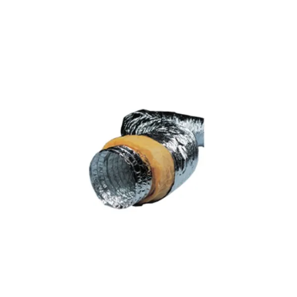 Gaine flexible isolée en aluminium diamètre 82 mm avec isolation thermique beige