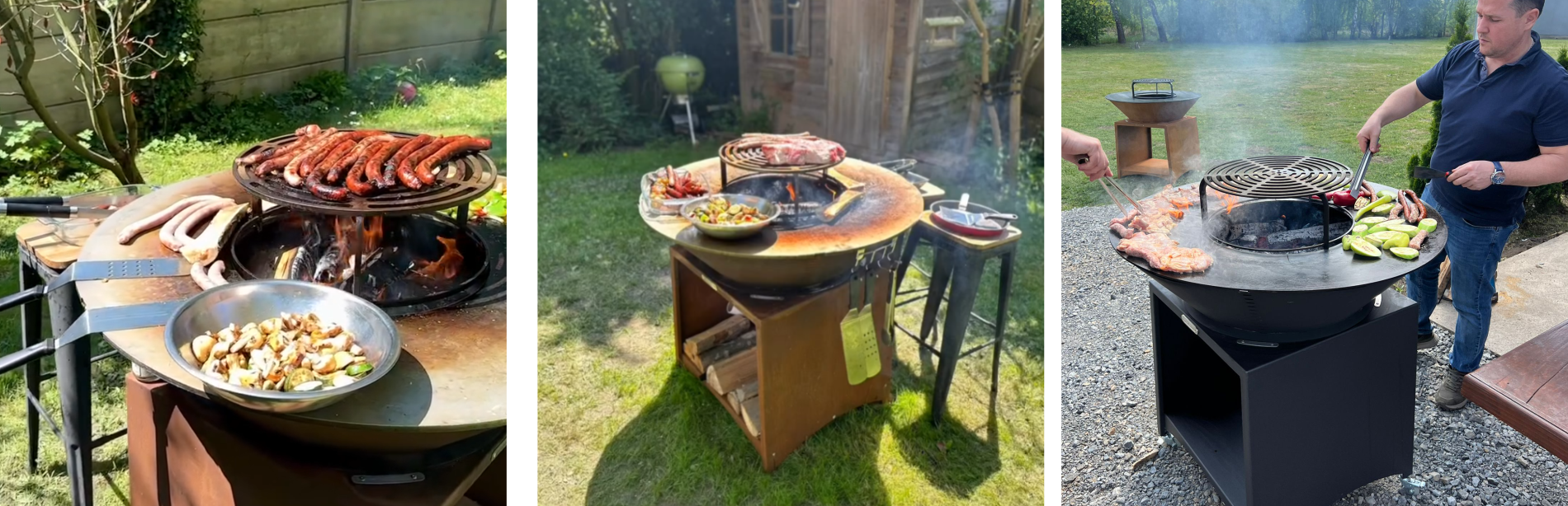 Plaque en inox 304 du brasero BBQ plancha Brasinox Fiesta Island